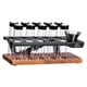 thumbnail image 1 of Soporte de vidrio para tubos de café con base de madera, organizador de metal, soporte sellado para muestras de café, ideal para degustación en la coc, 1 of 9
