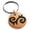 Rose, variant on Stainless Steel Aztec Energy Rune Engraved Small Medallion Circle Charm Keychain Keyring