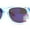 Blue Blue Mirror, variant on Girls Kid Size Rainbow Unicorn Badge Horn Rim Sunglasses Pink Peach Mirror
