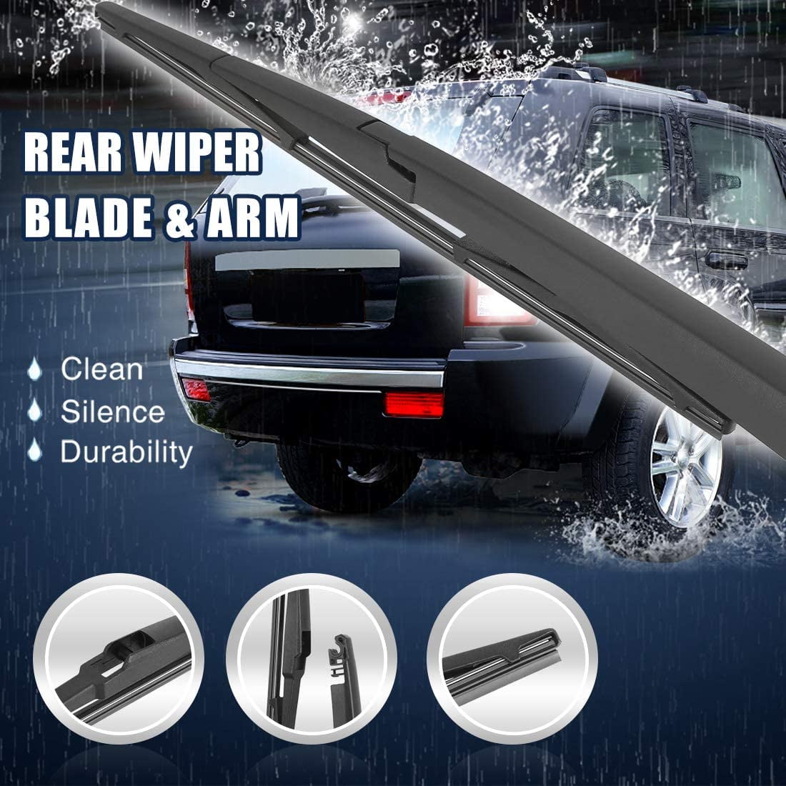 Unique Bargains Car Rear Wiper Blade Arm Set 14" for Mazda CX-9 2009-2020