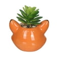 thumbnail image 4 of Artificial Succulent Plant in Fox Planter, 4 of 4