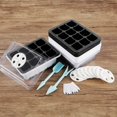 thumbnail image 6 of Yous Auto 5 Piece Indoor Greenhouse Grow Tray, Mini Greenhouse Grow Set, Plastic Grow Trays with Garden Tools Small and Plant Label,12 Holes, Ideal for Seedling, Plant Raising., 6 of 7