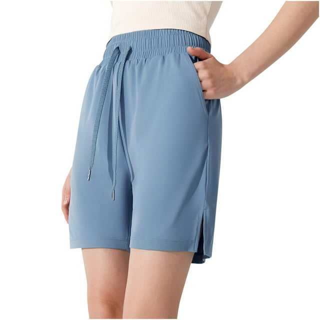Cadeaux pour Maman LSLJS Femmes Printemps/été Mode Décontractée Pantalon Nude à Cordon Shorts de Sport Fendus pour Extérieur