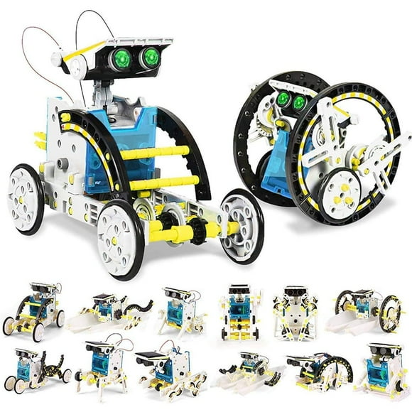AMERTEER 13-in-1 Solar Robots Learning Educational Toys Kit Kids DIY Solar Robotices Build Science Experiment Kit Brithday Gifts Game Toys