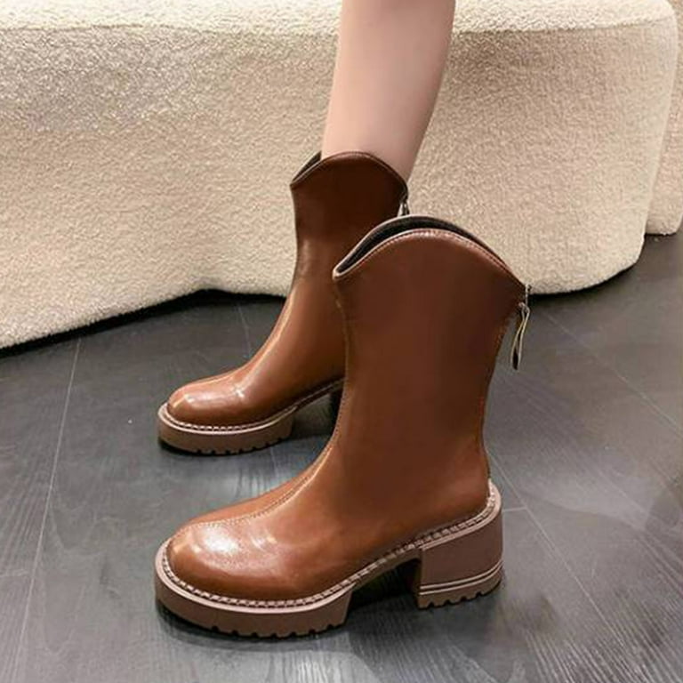 Mid calf moccasin boots 2025