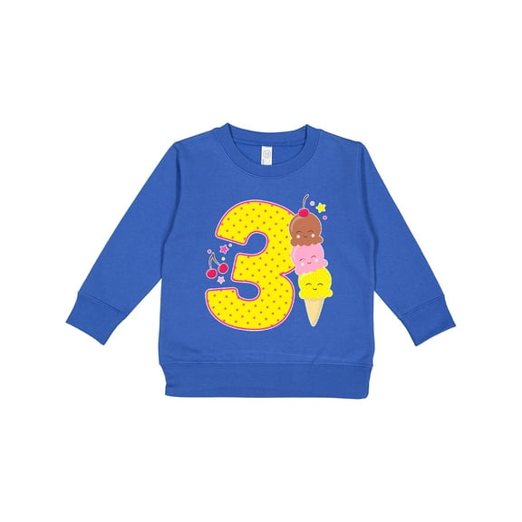 Inktastic Ice Cream Third Birthday Pink Toddler Sweatshirt
