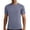 A Navy, variant on 100% Cotton T-Shirt Men's Short Sleeved Round Neck Training Sports T-Shirt Solid Color Running Fitness Top Navy M