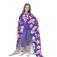 thumbnail image 4 of Honeii mushroom rainbow color Skull Print Poncho Cape, Cloak Coat, Snuggly Hooded Wearable Blanket, Hooded Cape For Teenagers,Halloween Costumes-Medium, 4 of 7