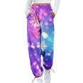 thumbnail image 2 of Pantalones de Salón de Navidad Para Mujer Pantalones Con Cordón de Bolsillo Con Cintura Elástica Estampada Odeerbi ODB197657, 2 of 8
