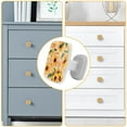 thumbnail image 4 of 4 Pieces Set Drawer Pulls Handle Square Wardrobe Cabinet Knobs with Stainless Steel Screws Furniture Kitchen Decor, 4 of 5