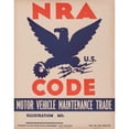 thumbnail image 2 of Anonymous 15x18 Gold Ornate Wood Frame and Double Matted Museum Art Print Titled - Nra - U.S. Code - Motor Vehicle Maintenance Trade (1933), 2 of 4