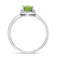 thumbnail image 5 of 14k White Gold Oval Peridot And Diamond Ring, 5 of 6