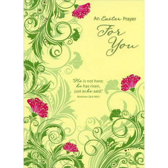 Designer Greetings He Has Risen Religious Easter Card