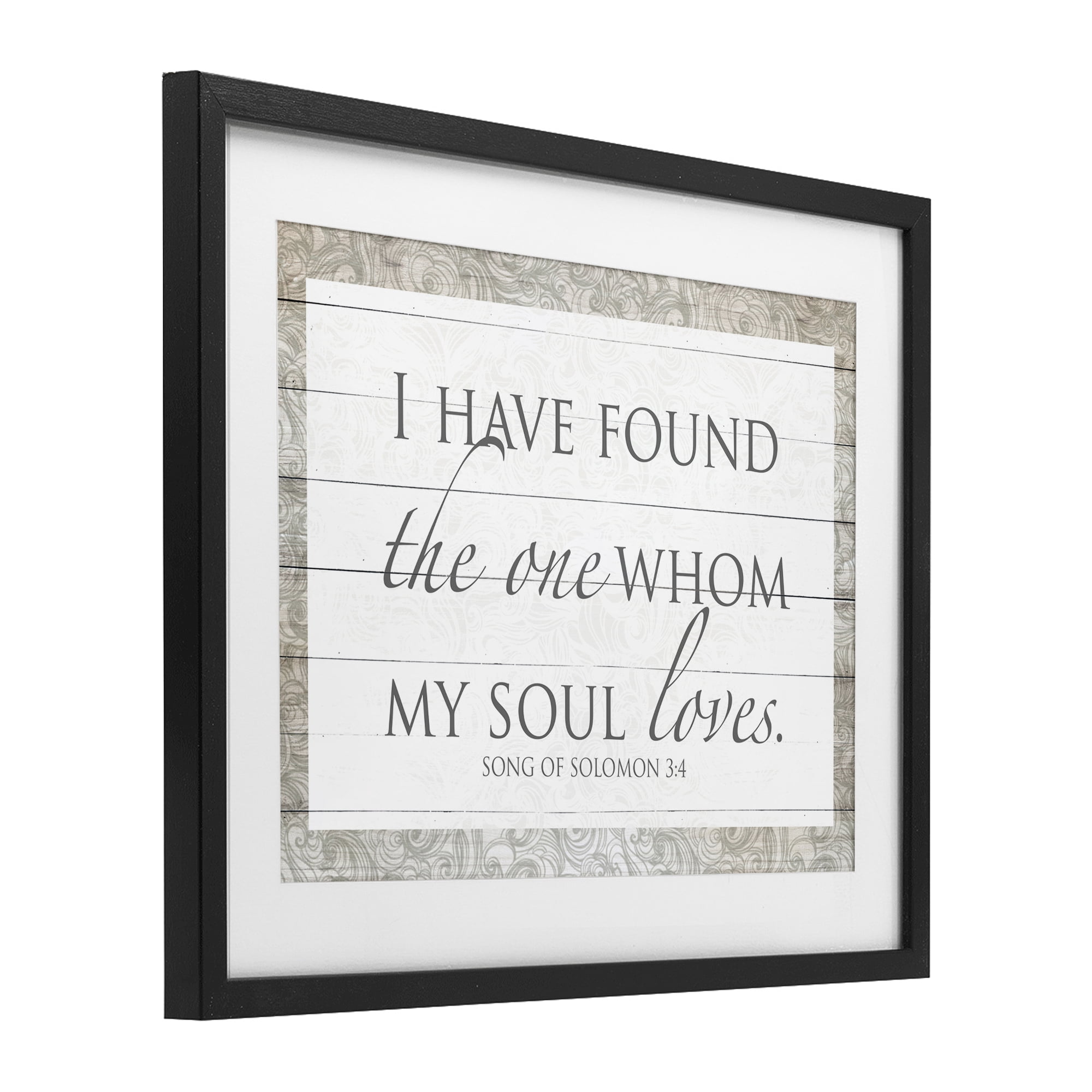 Stupell Industries The One Whom My Soul Loves Black Framed Print Under Glass, design by SD Graphics Studio