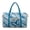 Wave & Butterfly, variant on Vintage Butterfly Print Travel Bag with Pocket Elegant Luggage Bags for Women Quilted Fabric & Zipper Closure for Travel