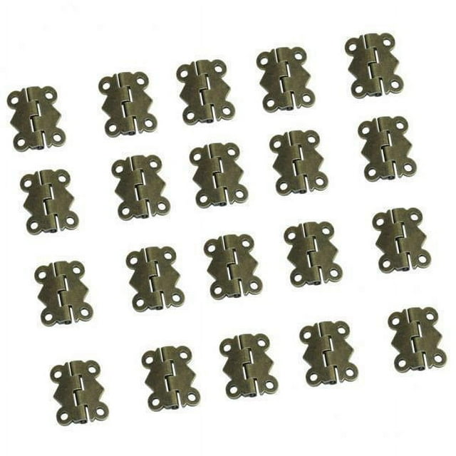 DOLITY 8x 20 Pcs Charnières de Porte Papillon avec Vis de 80 Pcs - Bronze 8 Pcs