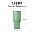 thumbnail image 5 of RTIC 30 oz Ceramic Lined Insulated Essential Tumbler, Leak-Resistant Lid, Sage, 5 of 6