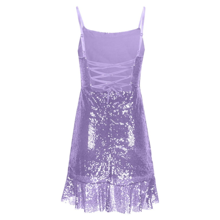 Kaemgyyd Women's Sequin Dress Sparkly Glitter Spaghetti Straps Bodycon Mini Dress Cute Ruffle Hem Tie Back Party Nightclub Dresses - Walmart.com Kaemgyyd Women's Sequin Dress Sparkly Glitter Spaghetti Straps Bodycon Mini Dress Cute Ruffle Hem Tie Back Party Nightclub Dresses - Walmart.com