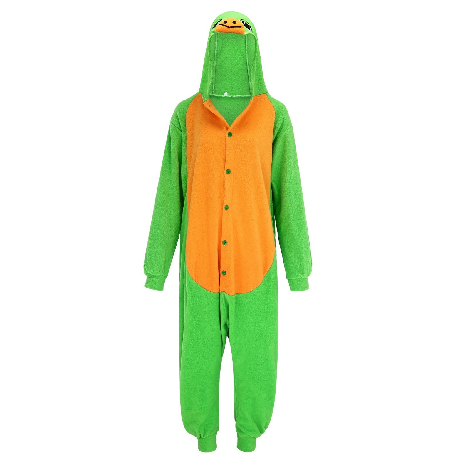KKBOTIVE Unisex Adult Onesies Cute Animal Romper Sea Turtle Bodysuit Pajamas Fashion Jumpsuit Christmas Party Wear for Fall Winter Clothes Green Size: L