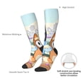thumbnail image 4 of Masiiu Bluey Print Adult Crew socks, Comfortable Novelty Colorful Patterned, Breathable, Stylish Colorblock for Men Women, 4 of 6
