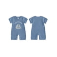 thumbnail image 2 of BemeyourBBs Preemie Baby Boys Summer Clothes Baby Boy Newborn Hospital Going Home Outfit Waffled Romper I'm New Here Letter Embroidery Short Sleeve Jumpsuit Playsuit Shorts, 2 of 9