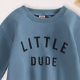 thumbnail image 3 of Xudanell Boy Baby Clothes Boys Winter Trousers Suit Letter Baby Cotton 9 12 18 24 Months Outfits 3-6 Month Boy Clothes Blue 6-12 Months, 3 of 5