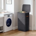 thumbnail image 5 of Sorbus Collapsible Fabric Laundry Hamper with Removable Bag, 1-Compartment, Black (2 pack), 5 of 6