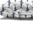 thumbnail image 4 of Sea Animals Pet Bed, Sharks Swimming Horizontal Silhouettes Powerful Dangerous Wild Life, Resistant Pad for Dogs and Cats Cushion with Removable Cover, 24" x 39", Charcoal Grey White, by Ambesonne, 4 of 4