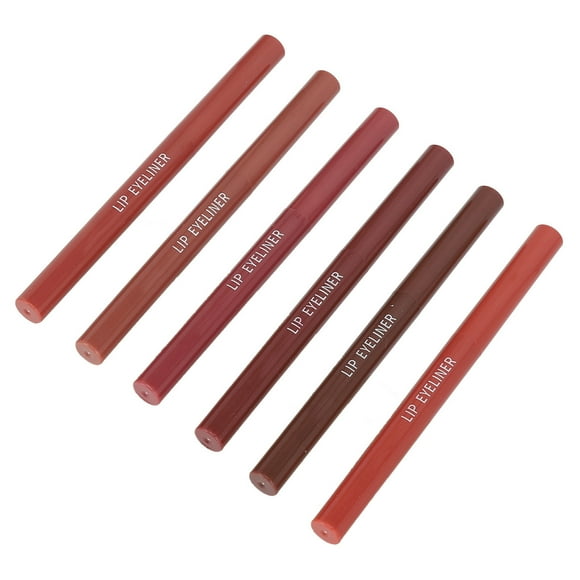 Lip Liner Pencil, 6pcs 0.3g Beautiful Matte Lip Liner Easily Draw for Different Makeup
