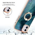thumbnail image 4 of 360 Degree Rotating Ring Stand Case for iPhone 11,Dteck Shockproof Marble Patterned TPU Case Kickstand Slim Back Cover, Green, 4 of 6