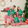 thumbnail image 3 of Christmas Pajamas Set  Neck Long Sleeve Washable Quick Drying Cartoon Print  Family Loungewear Sleepwear, 3 of 8