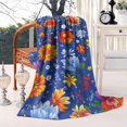 thumbnail image 2 of Pioneer Flower Floral Print Pattern Blanket,Comfortable Soft Flannel Throw Blanket,All Season,Warm Lightweight Blankets for Sofa Bed Couch Living Room Chair,40"x50", 2 of 4