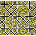 thumbnail image 4 of oneOone Cotton Poplin Twill Yellow Fabric Geometric & Floral Block Dress Material Fabric Print Fabric By The Yard 56 Inch Wide, 4 of 4