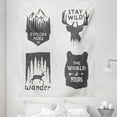 thumbnail image 1 of Saying Tapestry, Wilderness Emblems Stay Wild Wander the World is Your Arrow Pine Wildlife Animals, Fabric Wall Hanging Decor for Bedroom Living Room Dorm, 5 Sizes, Grey, by Ambesonne, 1 of 1