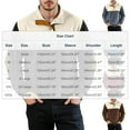 thumbnail image 2 of ZVNAΖH Mens Casual Corduroy Sweatshirt Long Sleeve Stand Collar 1/4 Button Up Pullover Stylish Color Block Fall Polo Sweaters, 2 of 4