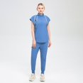 thumbnail image 4 of Conjunto de ropa de lavado de manos de manga corta, ropa quirúrgica elástica de verano de secado rápido, ropa de trabajo de médico de salón de belleza femenino, ropa de mano con cepillo de enfermera, 4 of 6