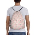 thumbnail image 2 of Kdxio Rabbit Print Drawstring Backpack Bag,Waterproof Draw String Back Sack, Gym Drawstring Bags Swim Bag For Unisex, 2 of 9
