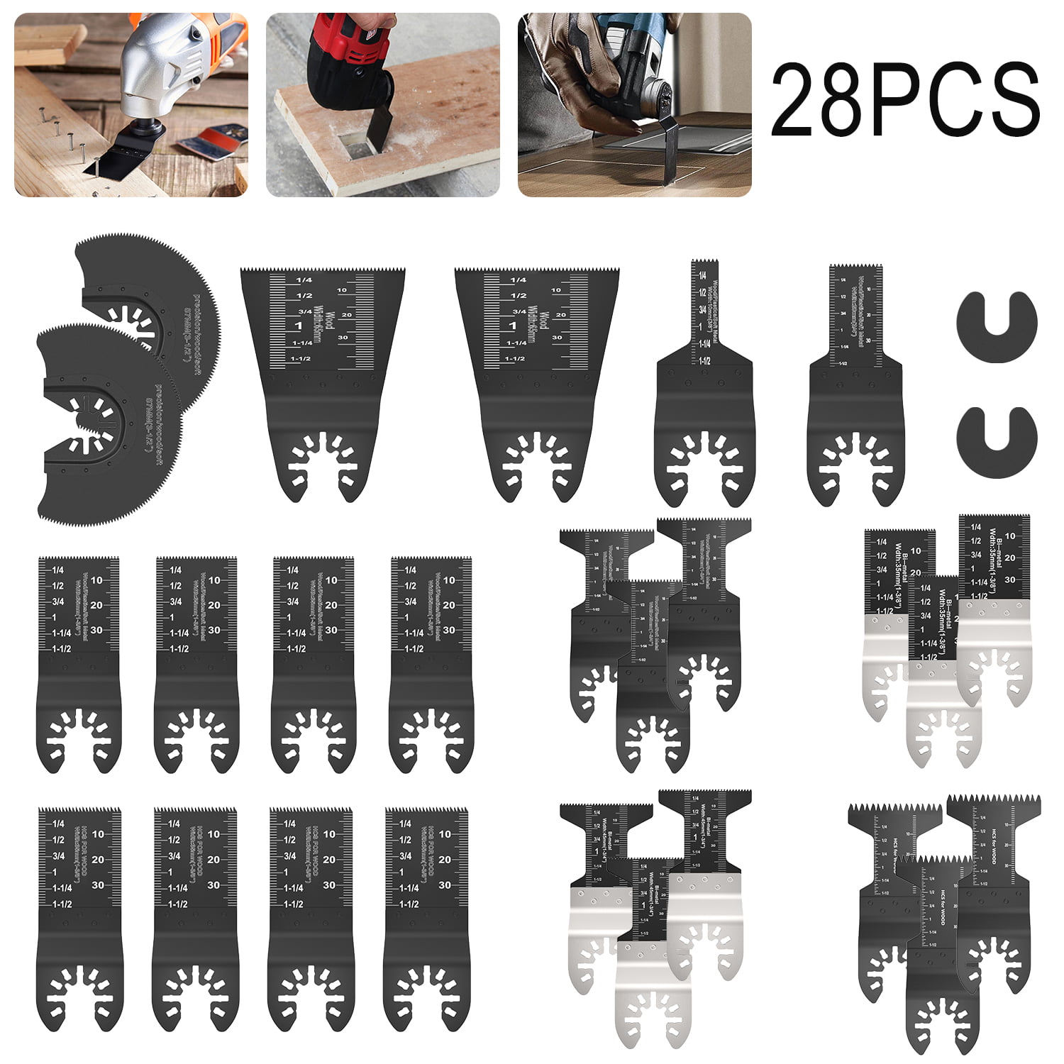 38pcs Set Universal Oscillating Multi Tool Saw Blades DIY Multi-Purpose Kit