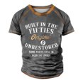 thumbnail image 1 of Men's Raglan T-shirt Retro Short Sleeve Round Neck Letter Printing Tops 2XL, 1 of 4