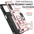 thumbnail image 3 of JBuwsdan For Moto G 2026 Case,For Moto G Play 2025 Case Built in Finger Ring Holder Kickstand,Heavy Duty Shockproof Full Body Protective Phone Cover - Rose Gold, 3 of 8