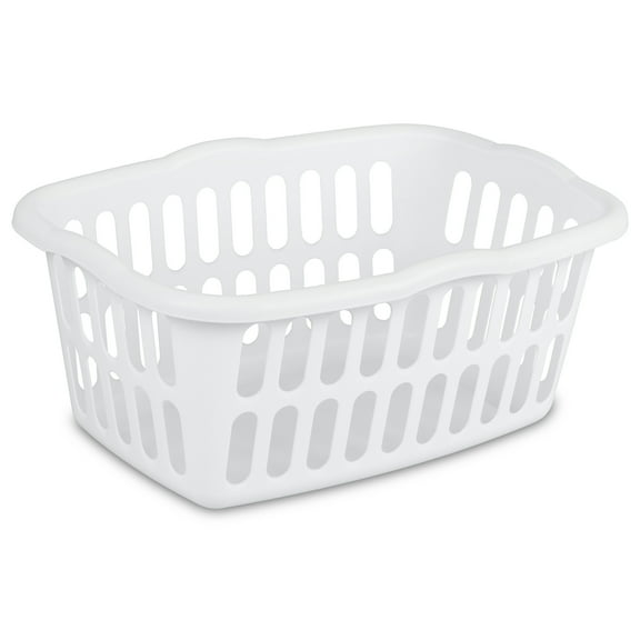 Sterilite Plastic Laundry Basket, 1.5 Bushel Clothes Hamper, White, 24 Pack