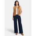 thumbnail image 5 of Madden NYC Women's Faux Suede Studded Fringe Vest, Khaki, Sizes S to XL, 5 of 5