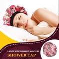 thumbnail image 2 of Capó de pelo de ancho de ala de ala de bronceado bufanda tapa de dormir turbans turbans cabeza cubierta de pelo envolturas para las mujeres durmiendo rosa roja floral Kearding AP008211-05, 2 of 6