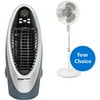 KuulAire Portable Evaporative Cooling Unit with 200 sq ft Cooling Capacity, Black PACKA45 & Bonus Misting Fan Value Bundle