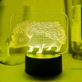 thumbnail image 4 of YSTIAN 3D Hedgehog Night Light led Lamp Illusion 16 Color Changing Table Desk Decoration Lamps Acrylic Flat ABS Base USB Cable Birthday Gift Toys, 4 of 5