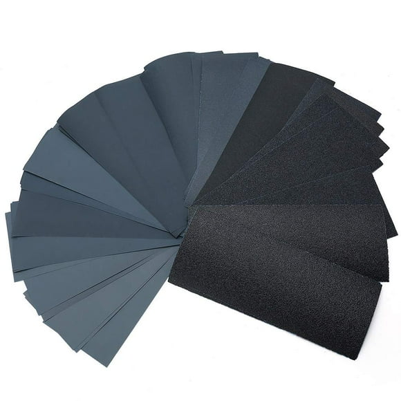 80 to 3000 Grit Sandpaper Assortment, 45PCS 9 x 3.6" Silicon Carbide Dry Wet Sandpaper, for Metal Sanding, Automotive Polishing, Wood Furniture, Wood Turning Finishing by LotFancy