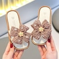 thumbnail image 2 of Summer Slippers for Toddler Girls 3-10Years Children Girls Summer Slip-on Open Toe Non-Slip Flat Shoes Solid Color Indoor Bathroom Home Teddy Bear Slippers, 2 of 4