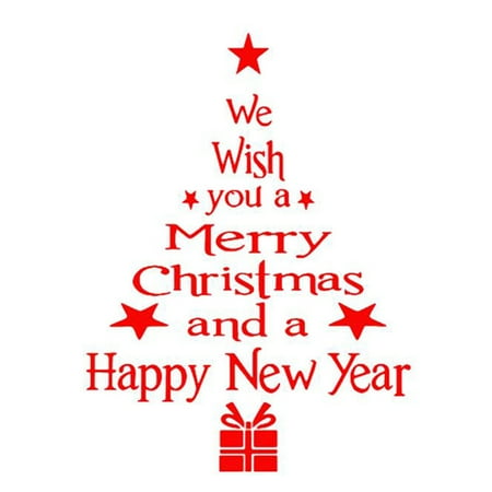 Christmas Tree Letters Stick Wall Art Decal Mural Home Room