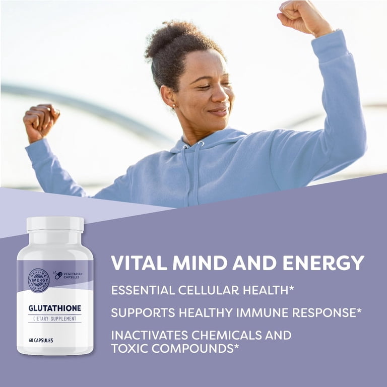 glutathione 150mg Vimergy Reduced Glutathione Vegetarian Capsules, 150mg, 60 Servings