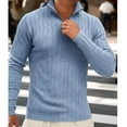 thumbnail image 6 of Gamivast Men's 1/4 Zip Sweaters Long Sleeve Slim Fit Pullover Knitted Mock Neck Tops Lightweight Warm Jumper Business Casual Work Fall Winter Fashion, 6 of 6